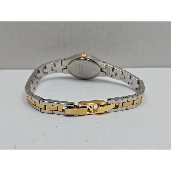 Vintage Pulsar by Seiko Oval Watch Womens Gold Silver Two Tone New Battery Dress - Picture 8 of 11